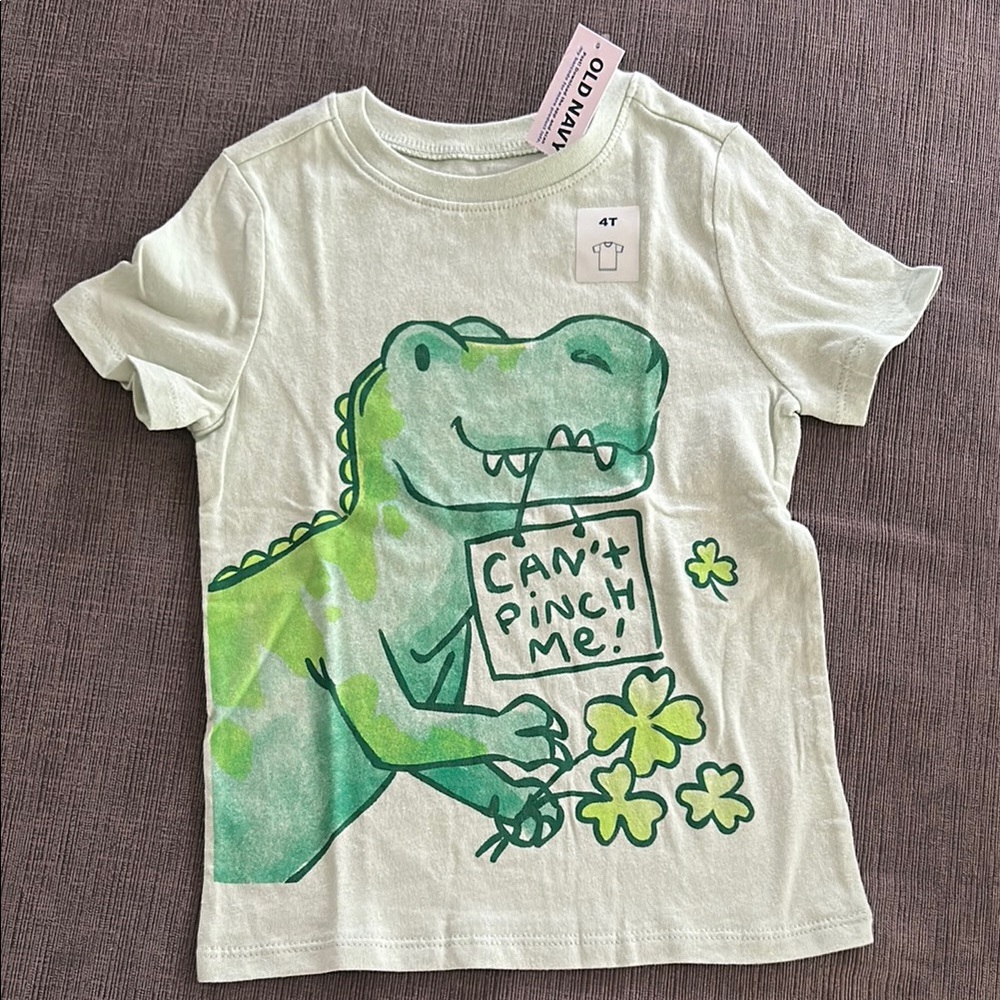 OLD NAVY Toddler Dinosaur St patricksday shirt 4T